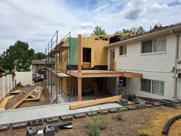 Framing for a two-level home addition